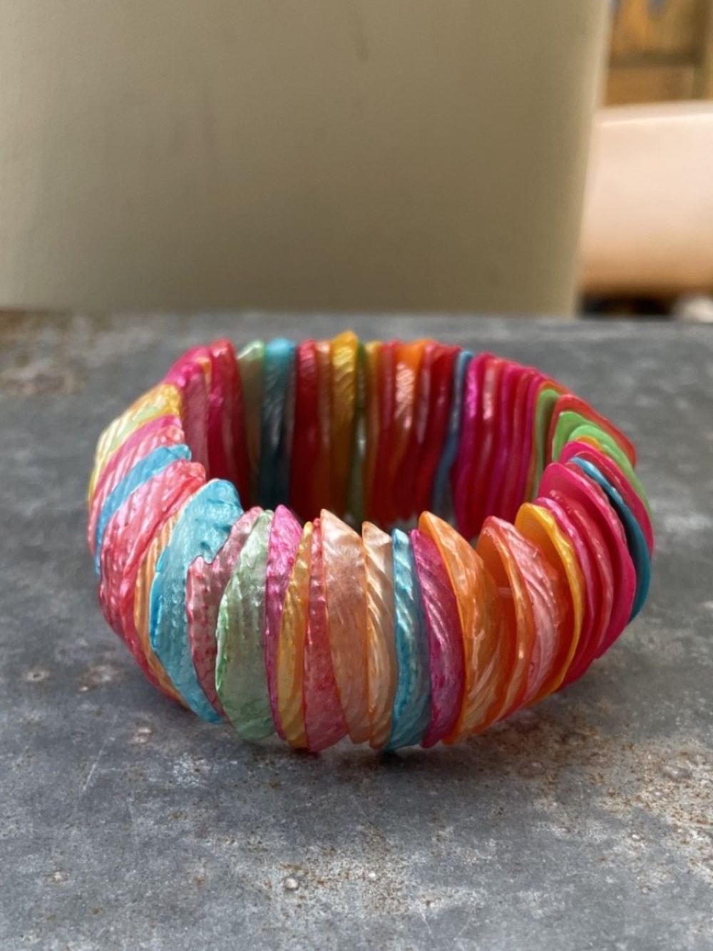 Colorful Multicolor Conch Shell Bracelet
